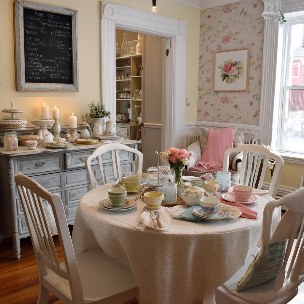 shabby chic dining room 17