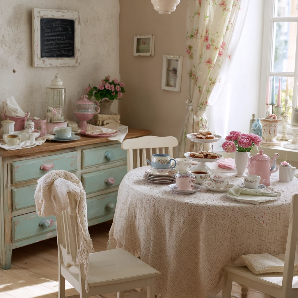 shabby chic dining room 18