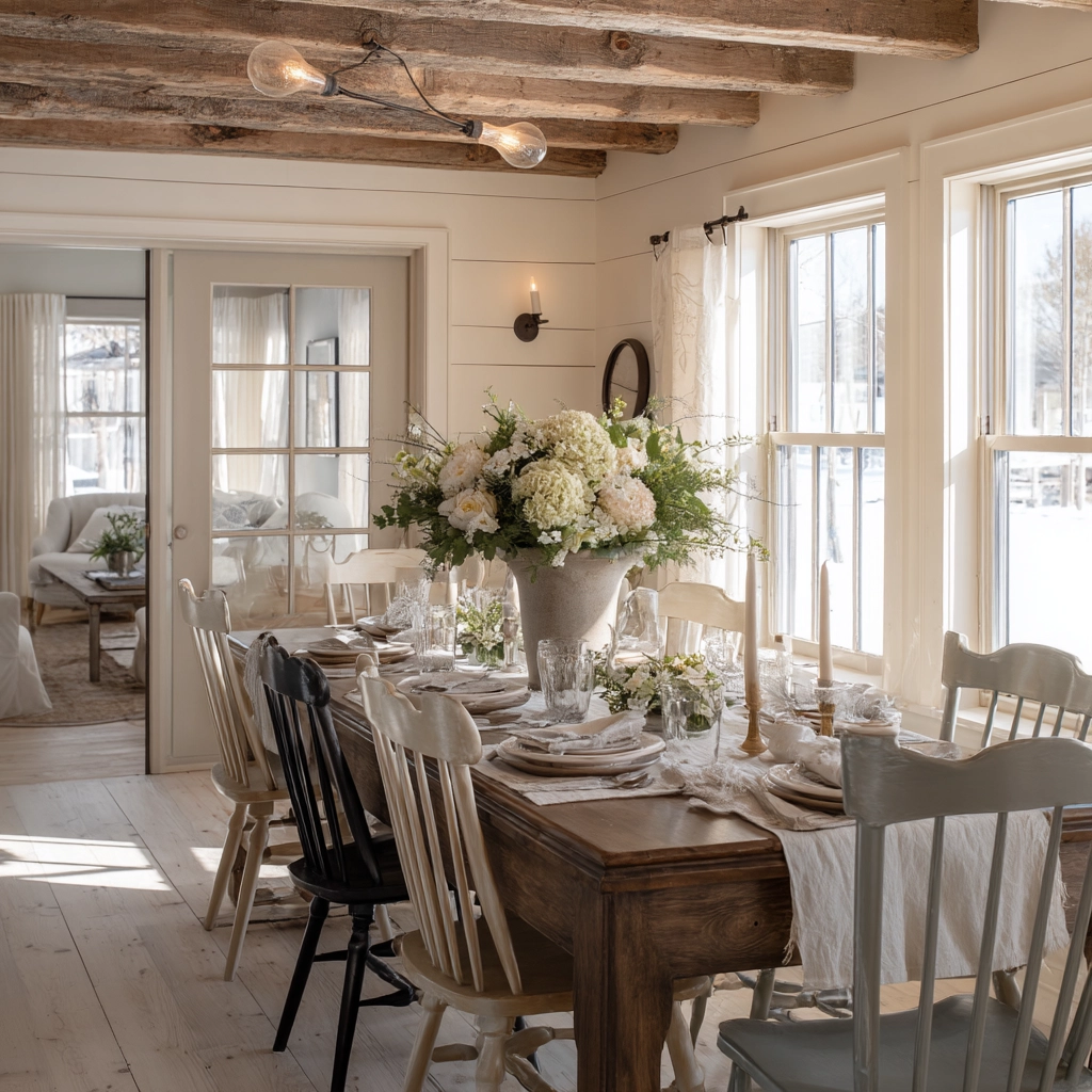 shabby chic dining room 34