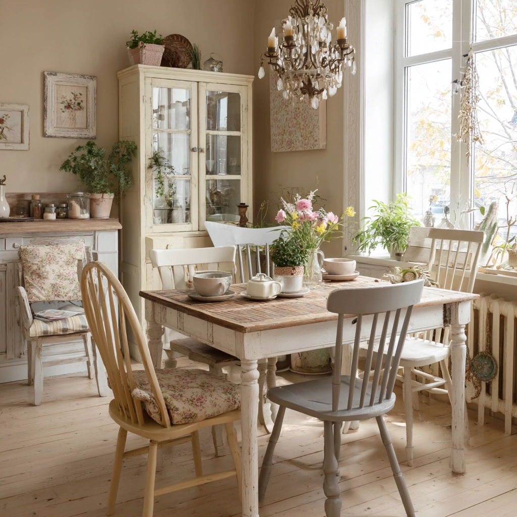 shabby chic dining room 41