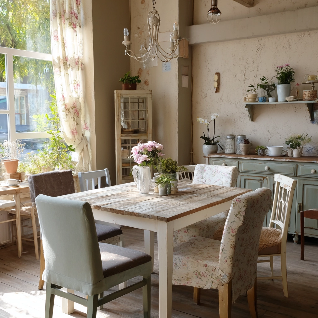 shabby chic dining room 43