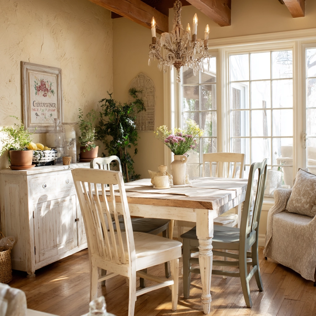 shabby chic dining room 44