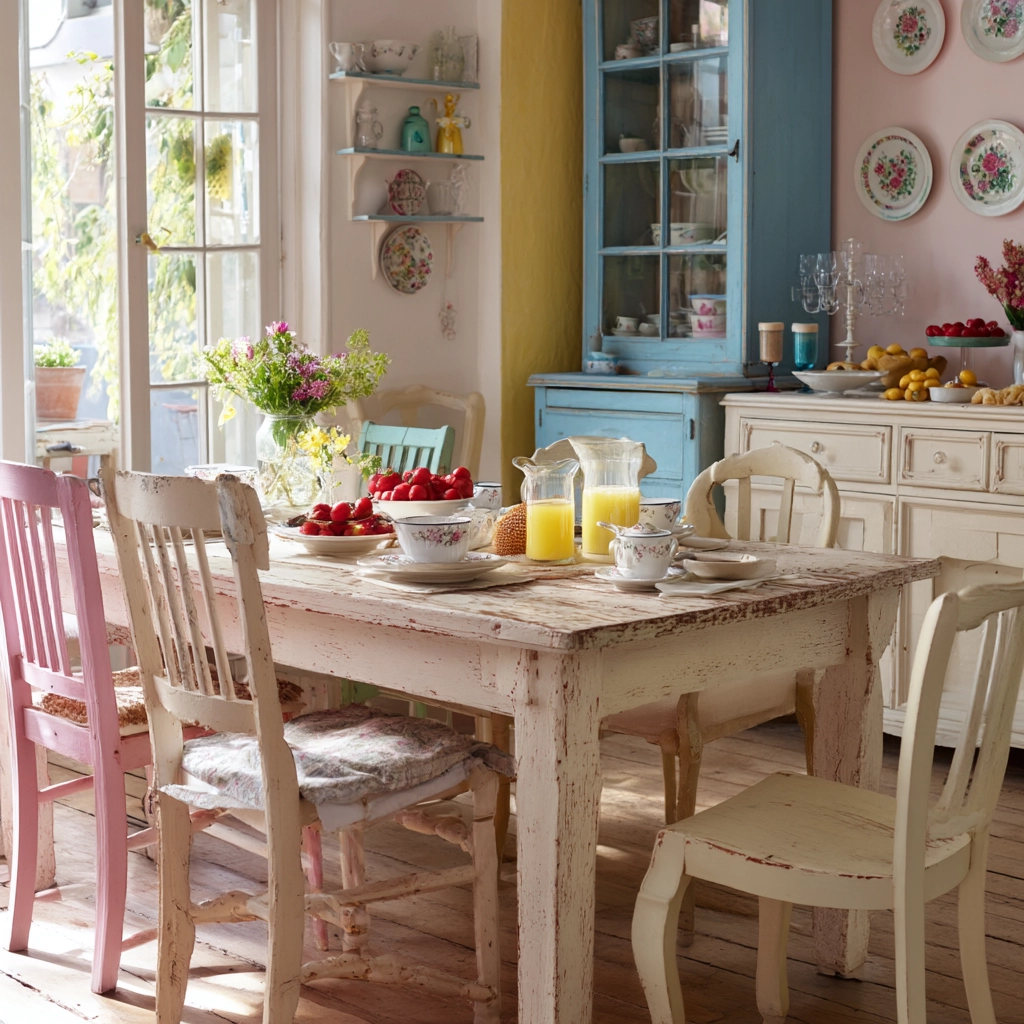 shabby chic dining room 51