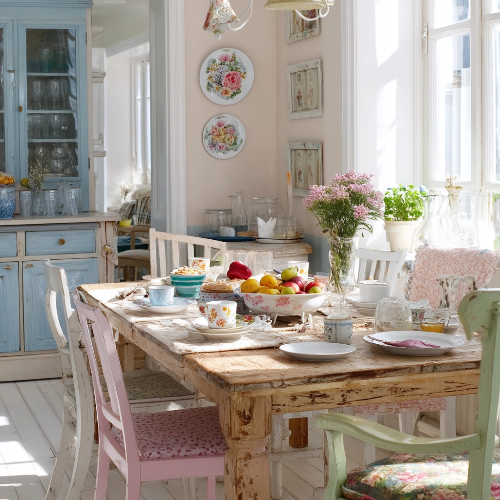 shabby chic dining room 52