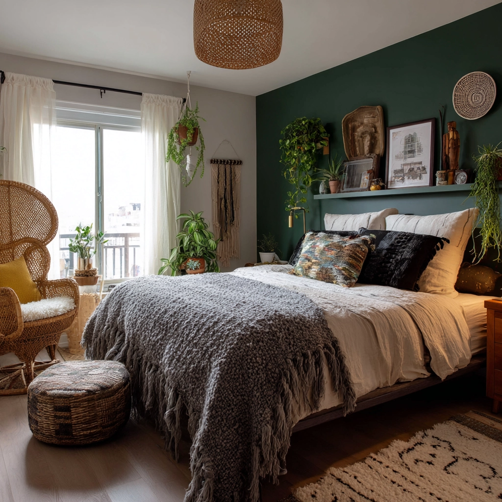 small maximalist bedroom 18