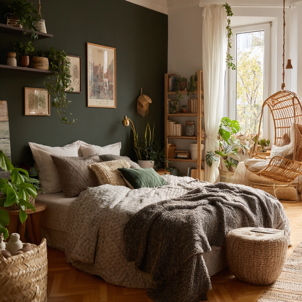 small maximalist bedroom 19