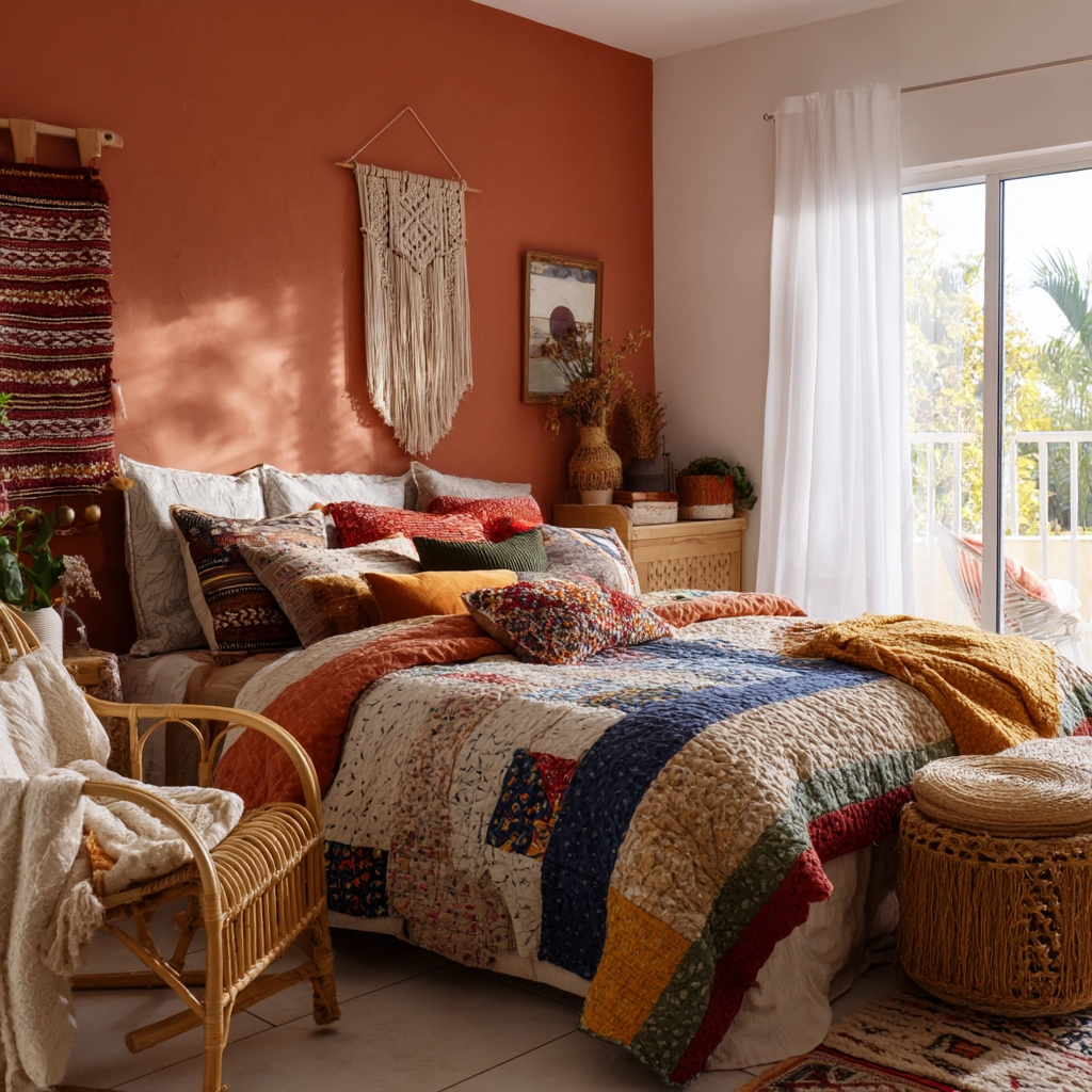 small maximalist bedroom 34