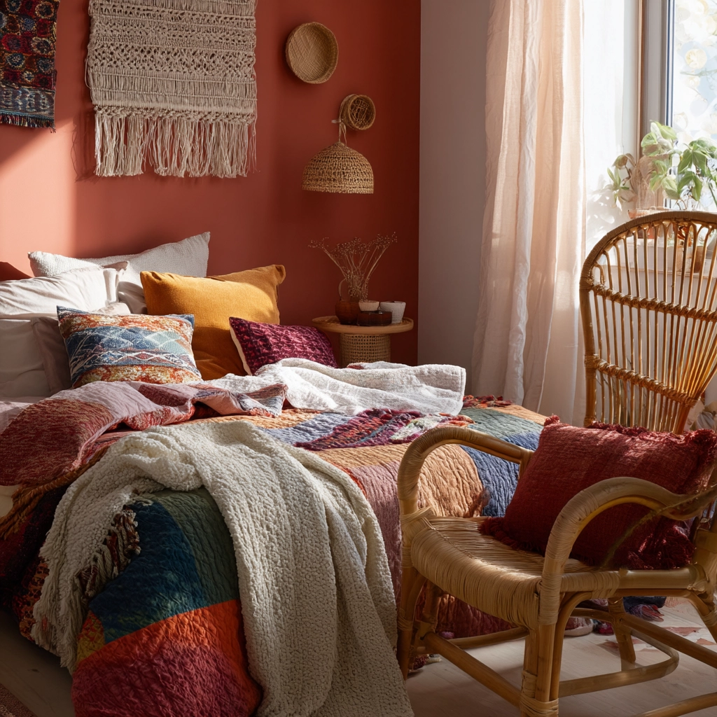 small maximalist bedroom 36