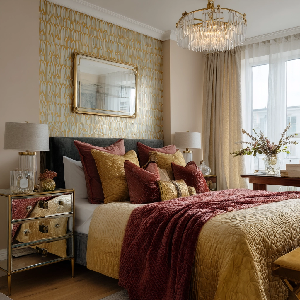 small maximalist bedroom 37