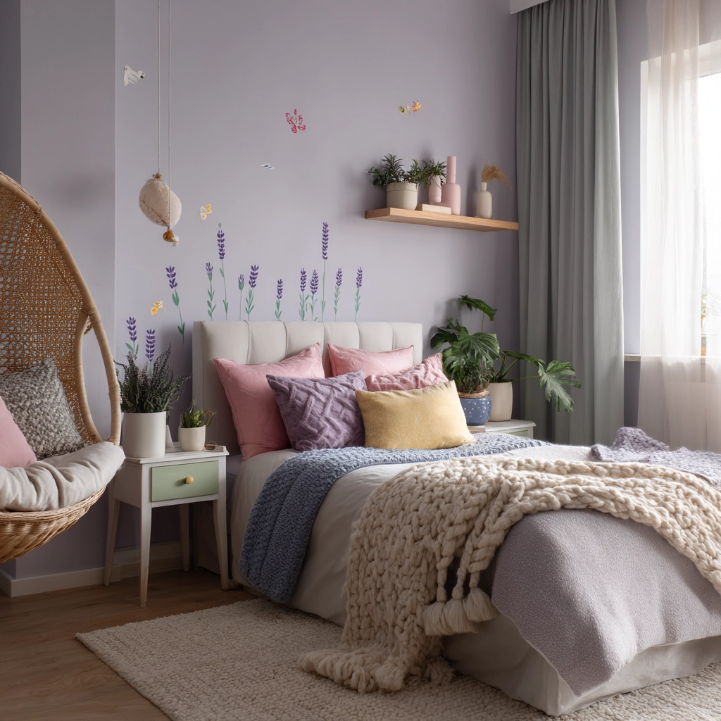 small maximalist bedroom 45