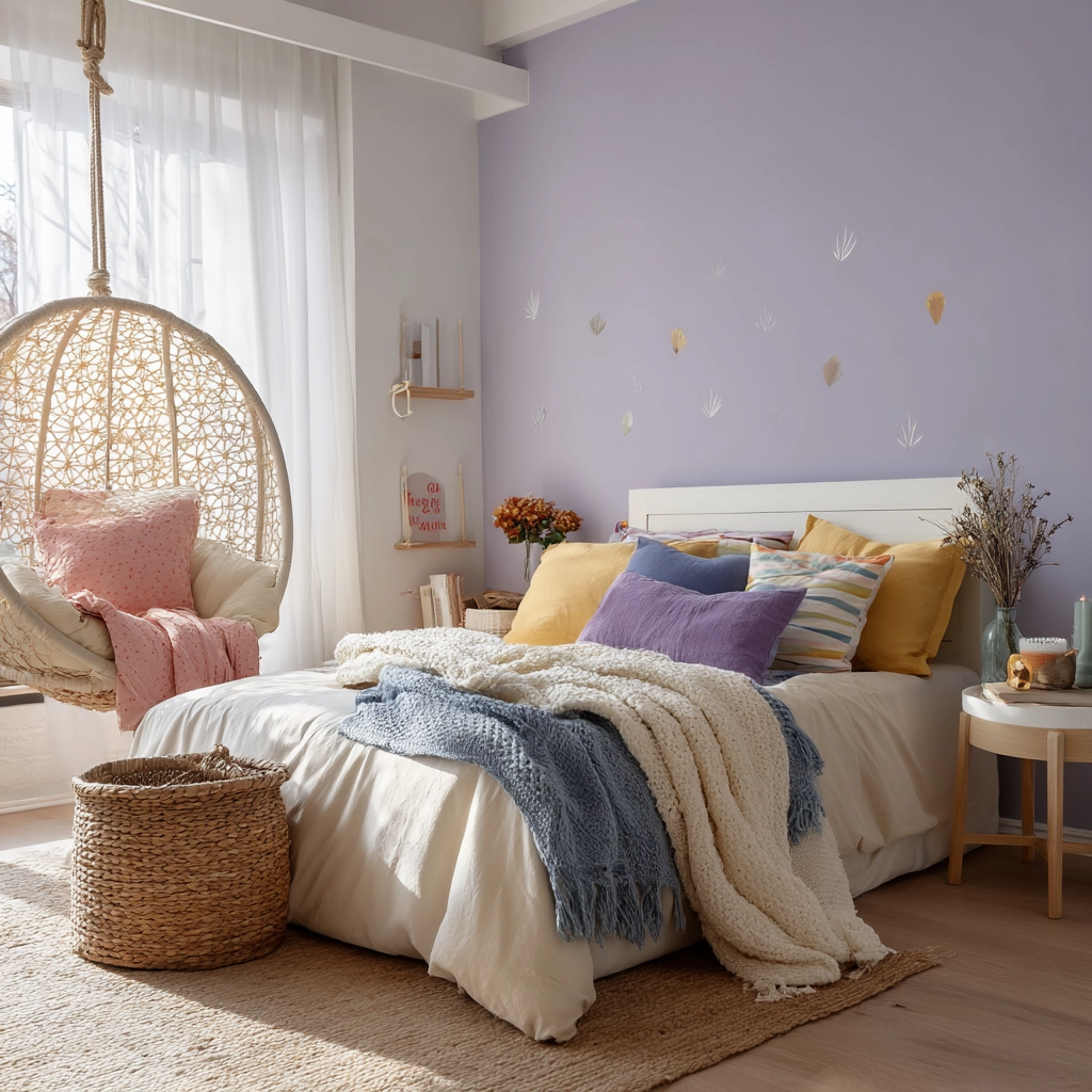 small maximalist bedroom 46