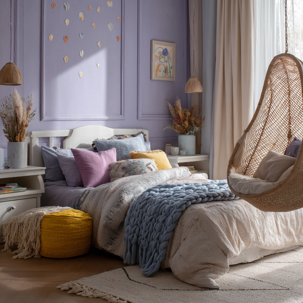 small maximalist bedroom 48