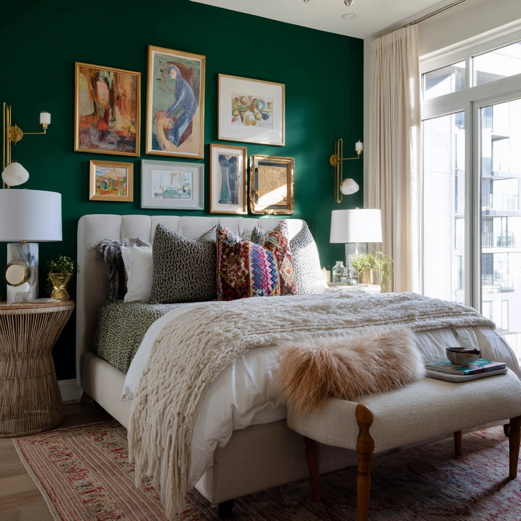 small maximalist bedroom 49