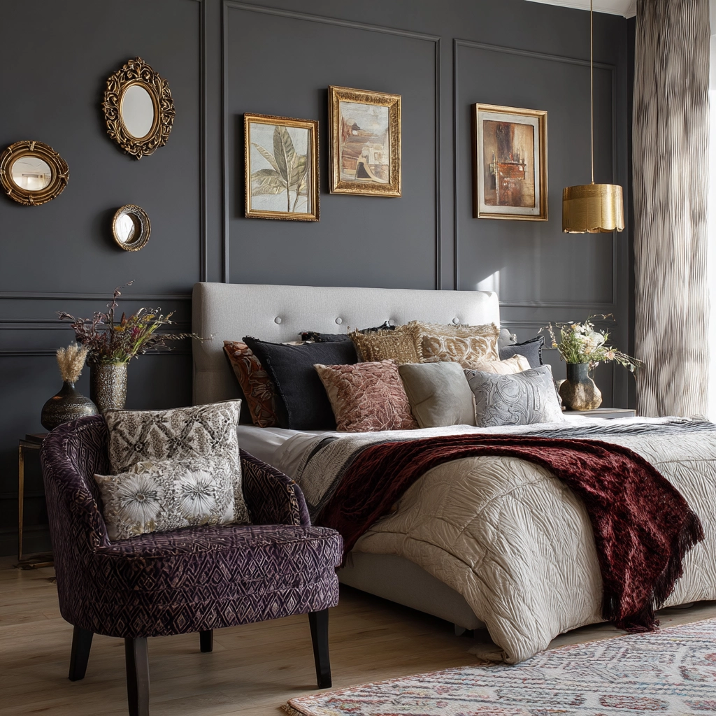 small maximalist bedroom 58