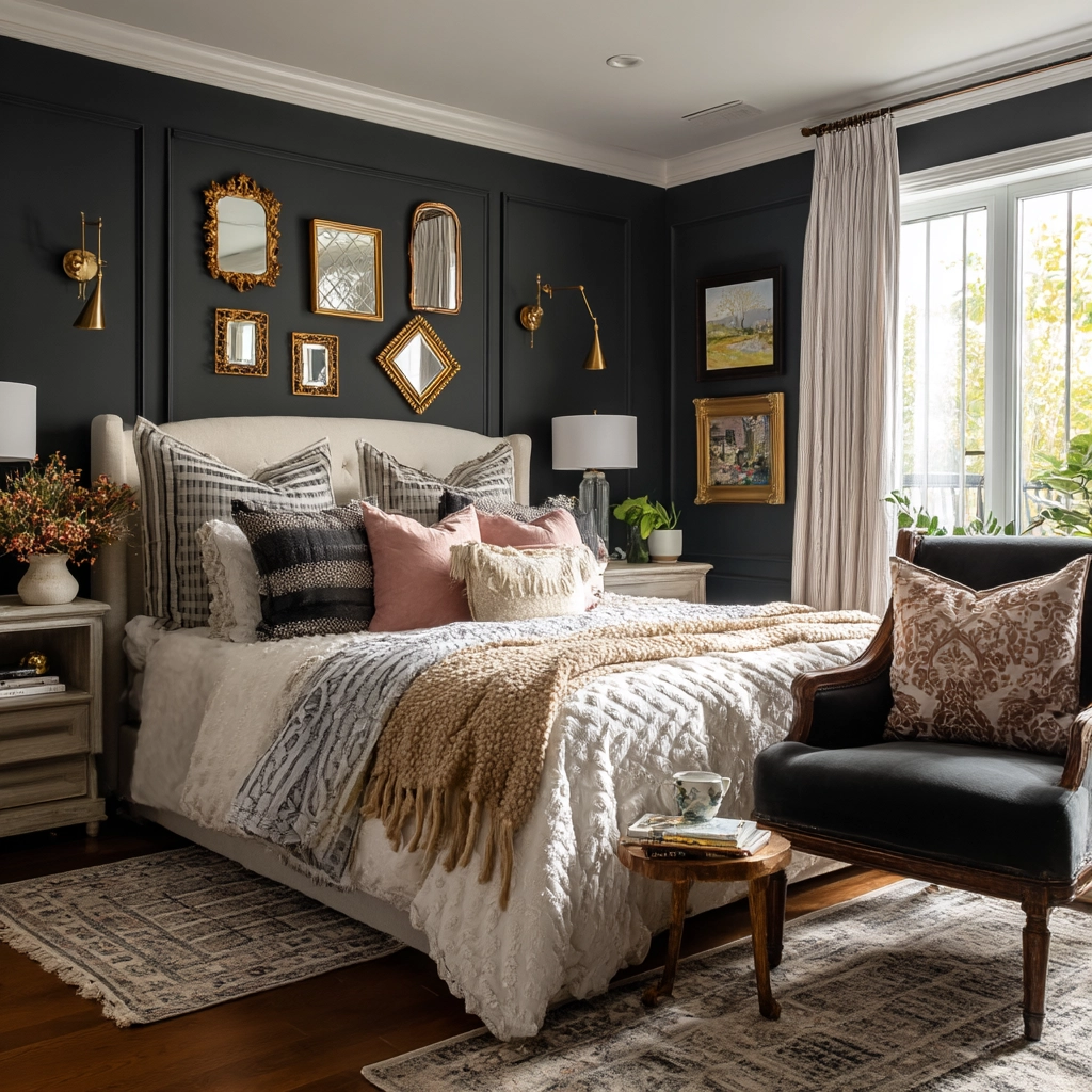small maximalist bedroom 59