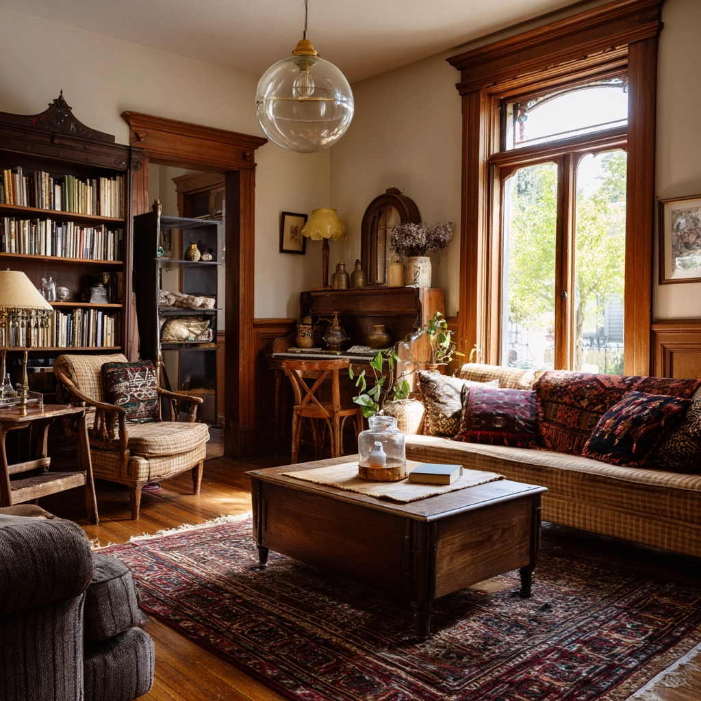 vintage living room ideas 37