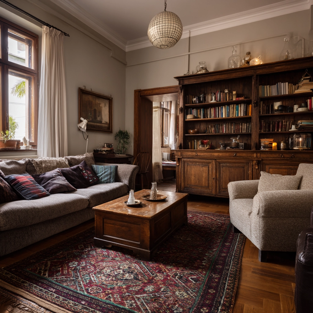 vintage living room ideas 39
