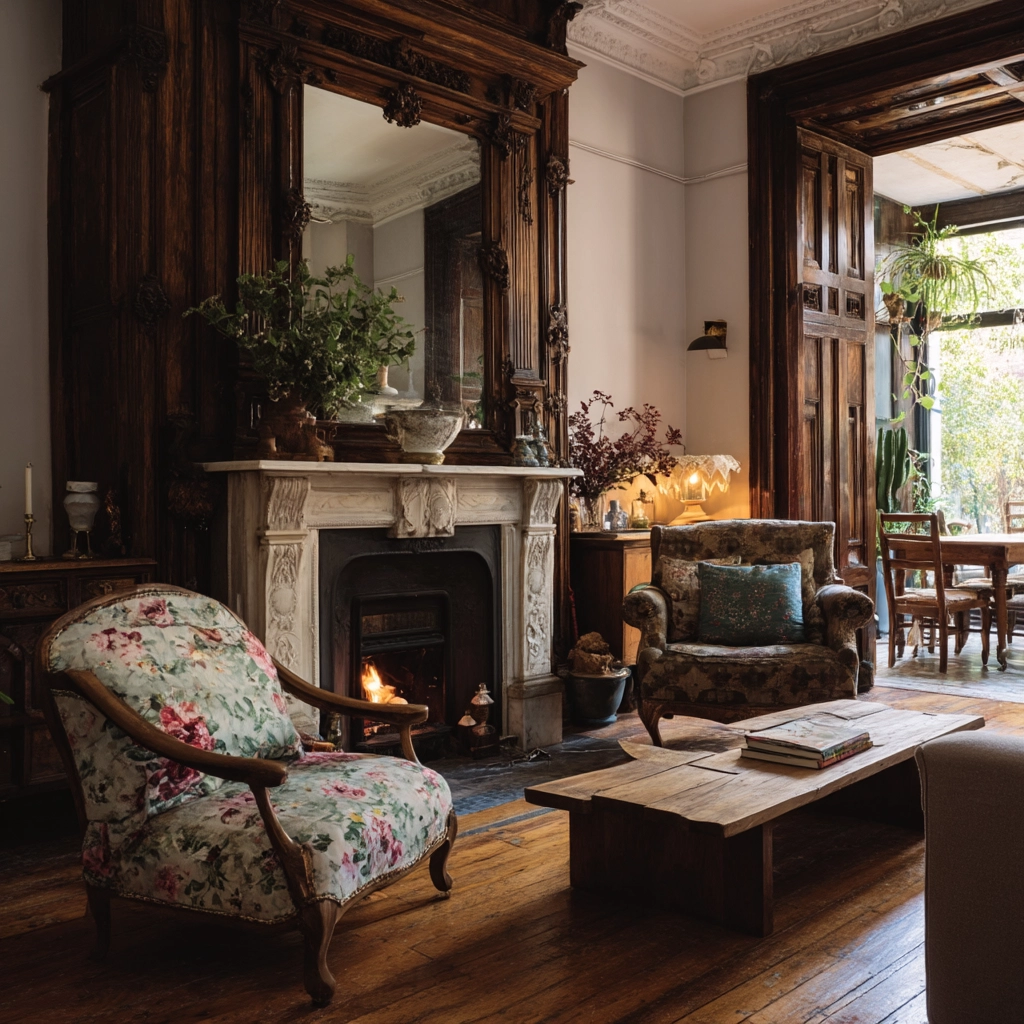 vintage living room ideas 45