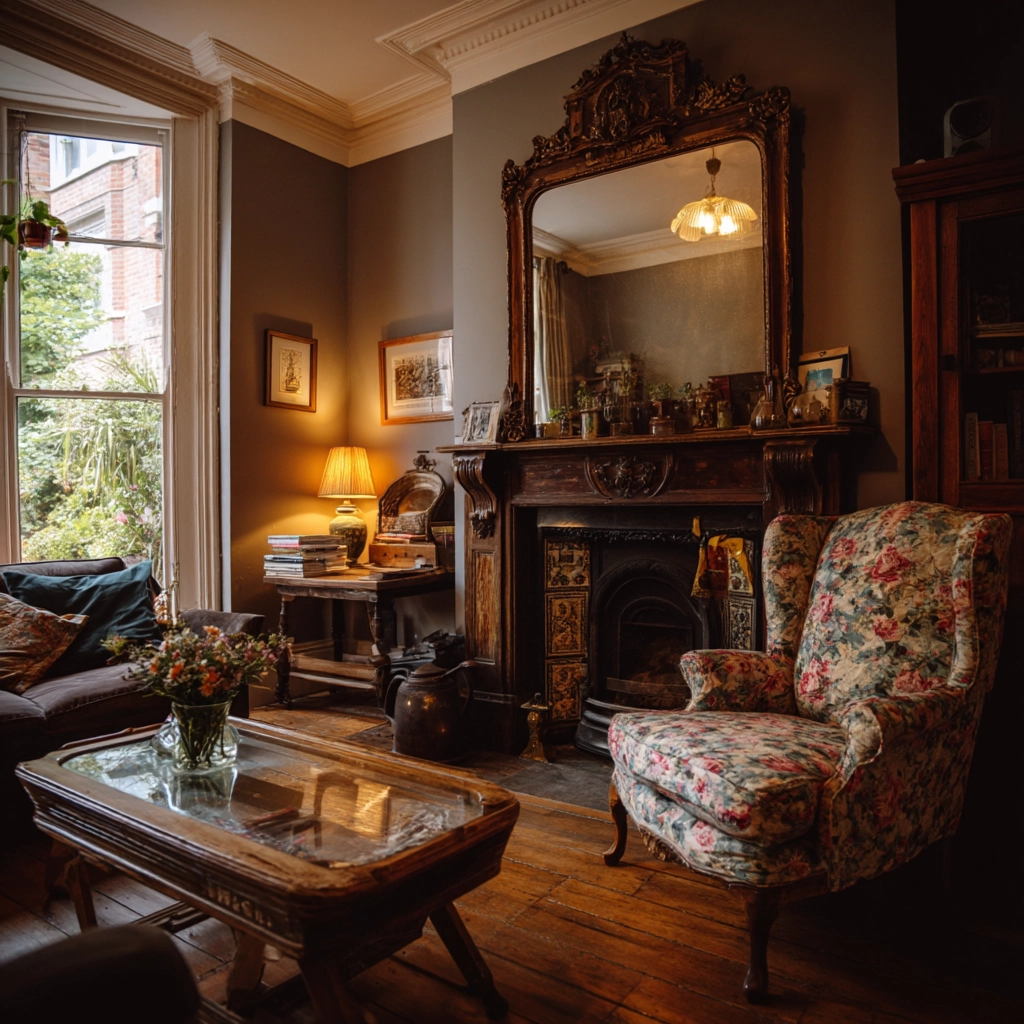 vintage living room ideas 48