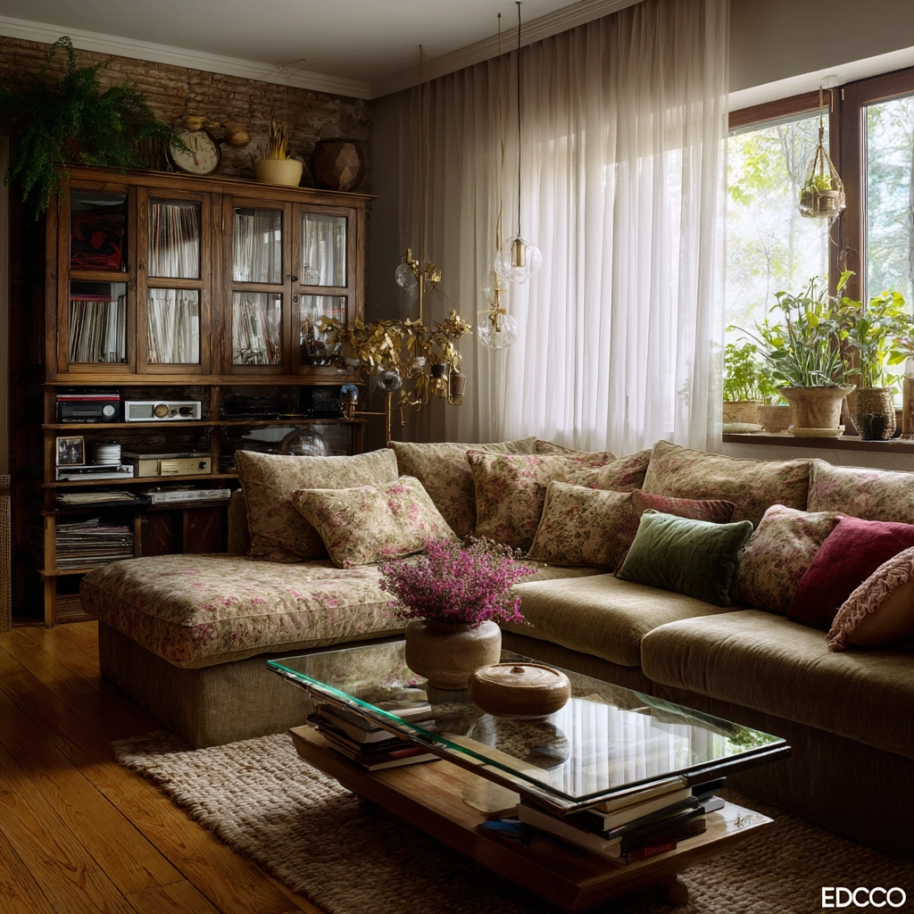 vintage living room ideas 50