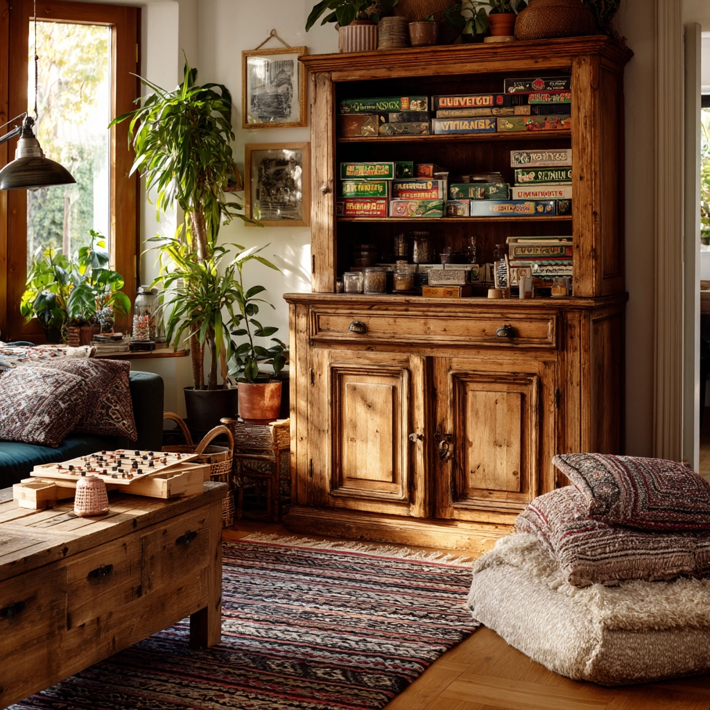 vintage living room ideas 53