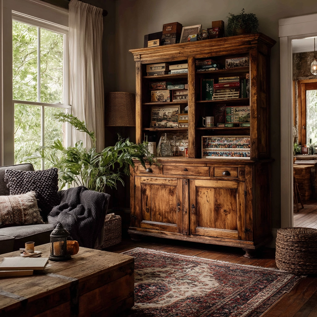 vintage living room ideas 54
