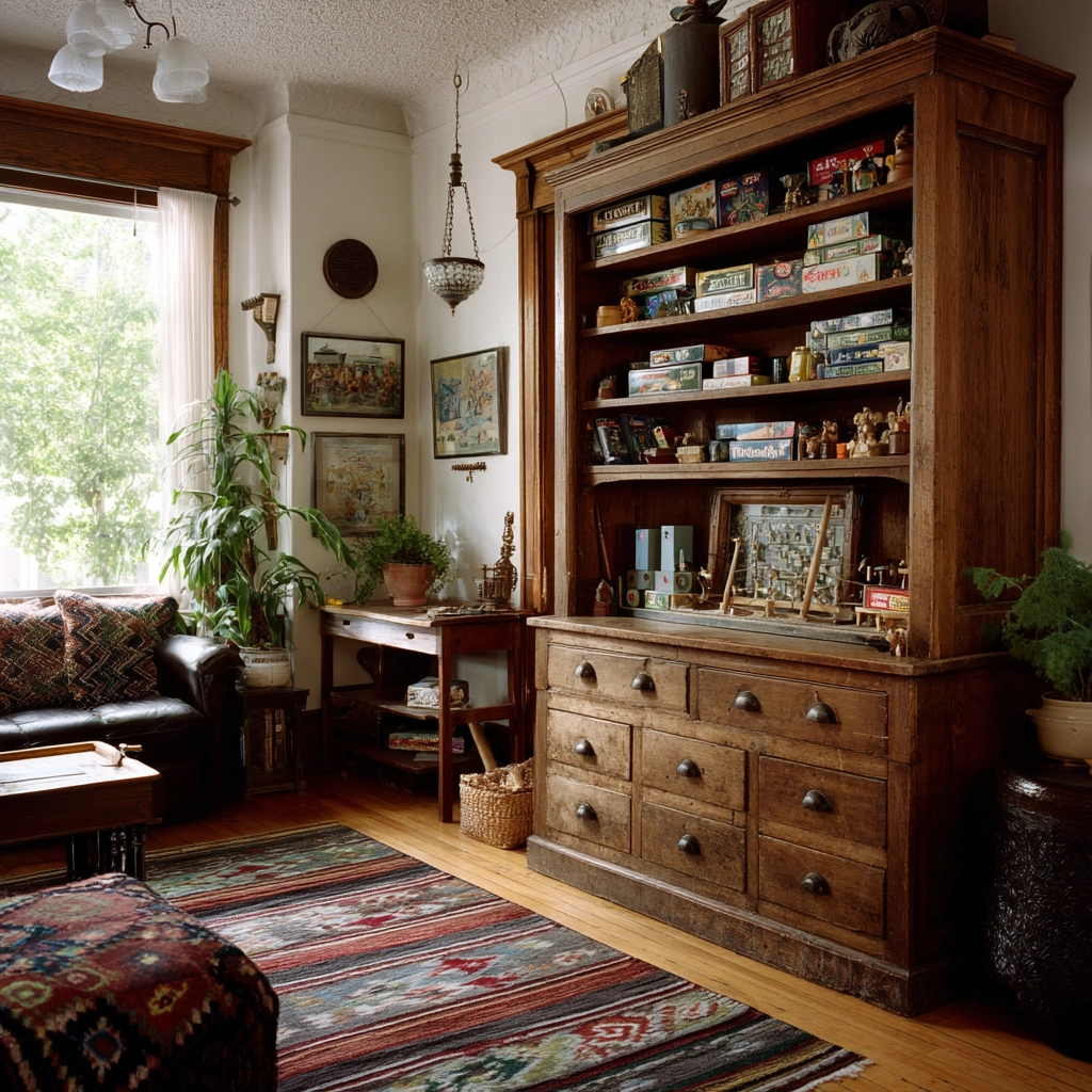 vintage living room ideas 56