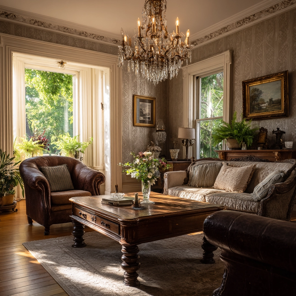 vintage living room ideas 57
