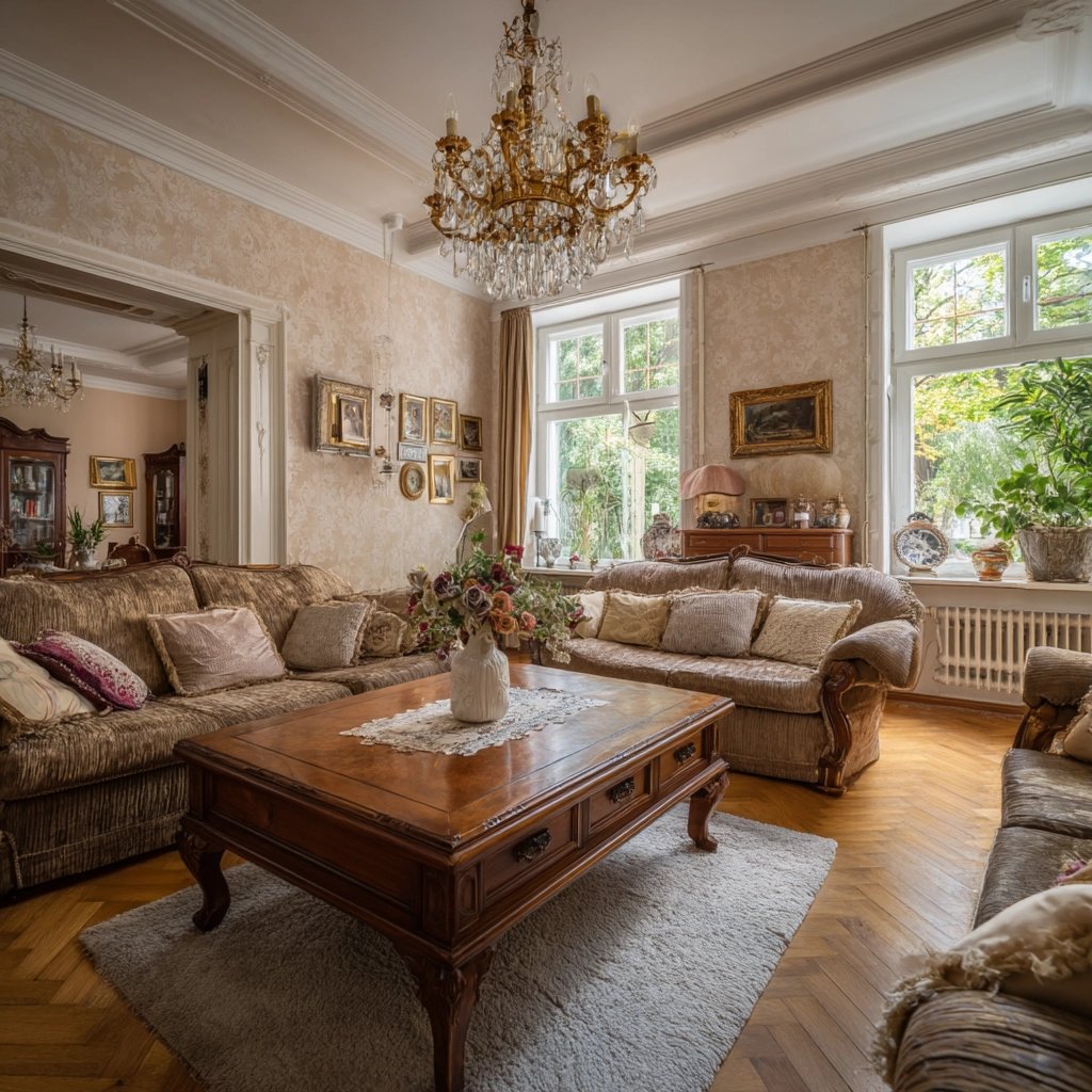 vintage living room ideas 60