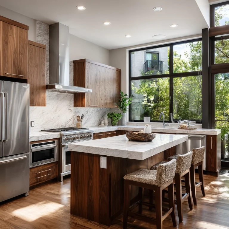 walnut kitchen cabinets 1