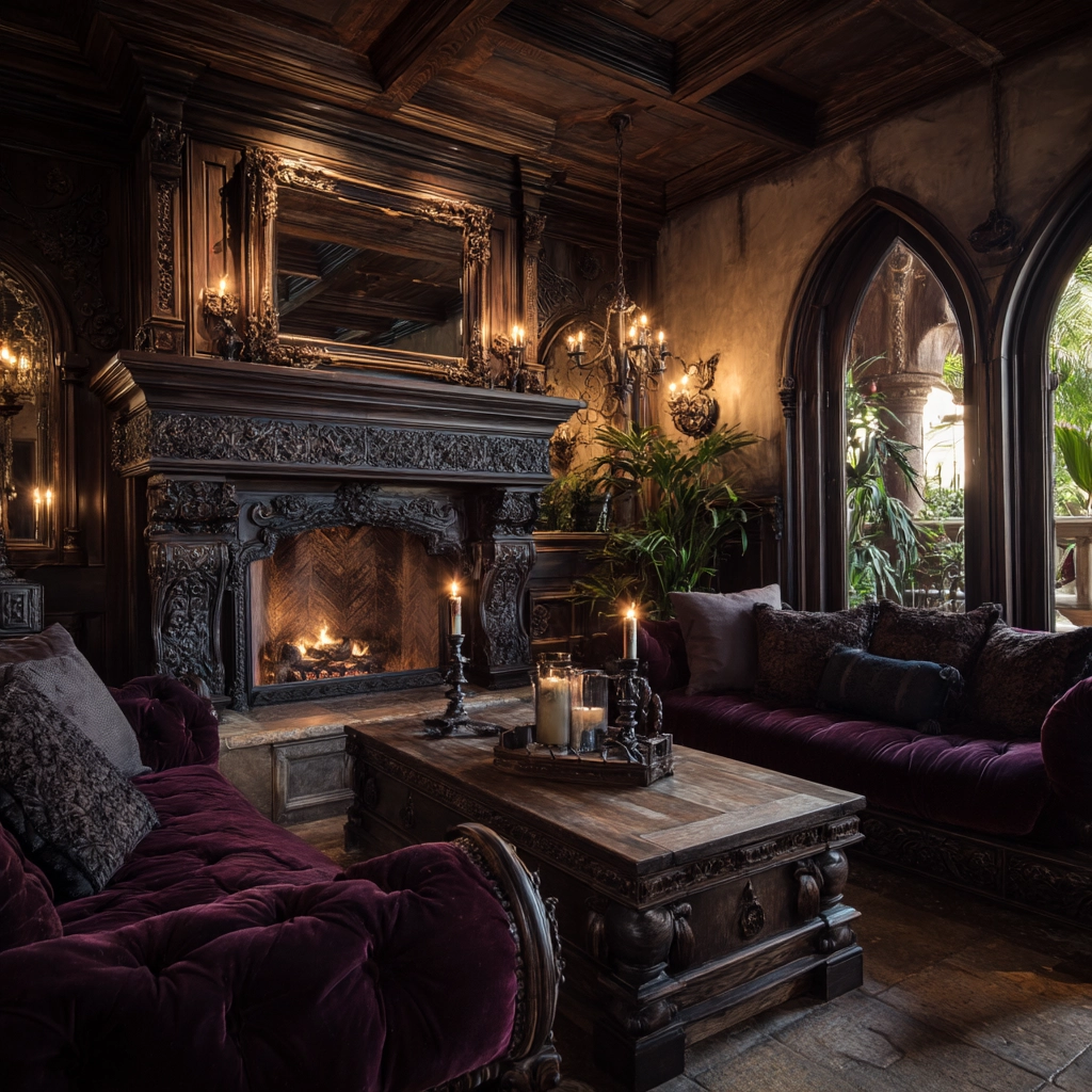 western gothic living room 43