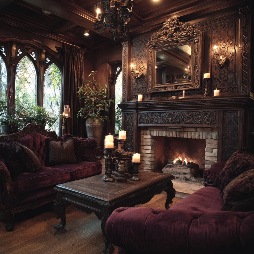 western gothic living room 44