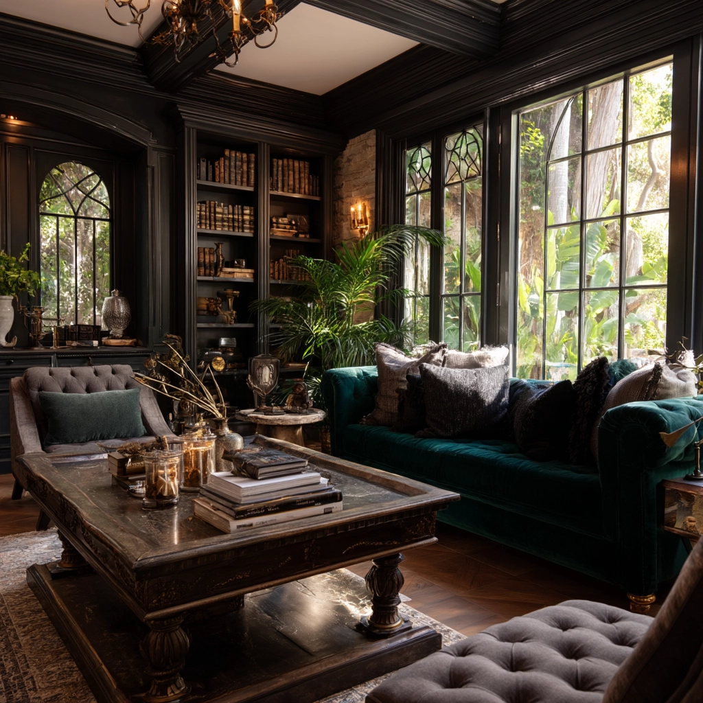 western gothic living room 56