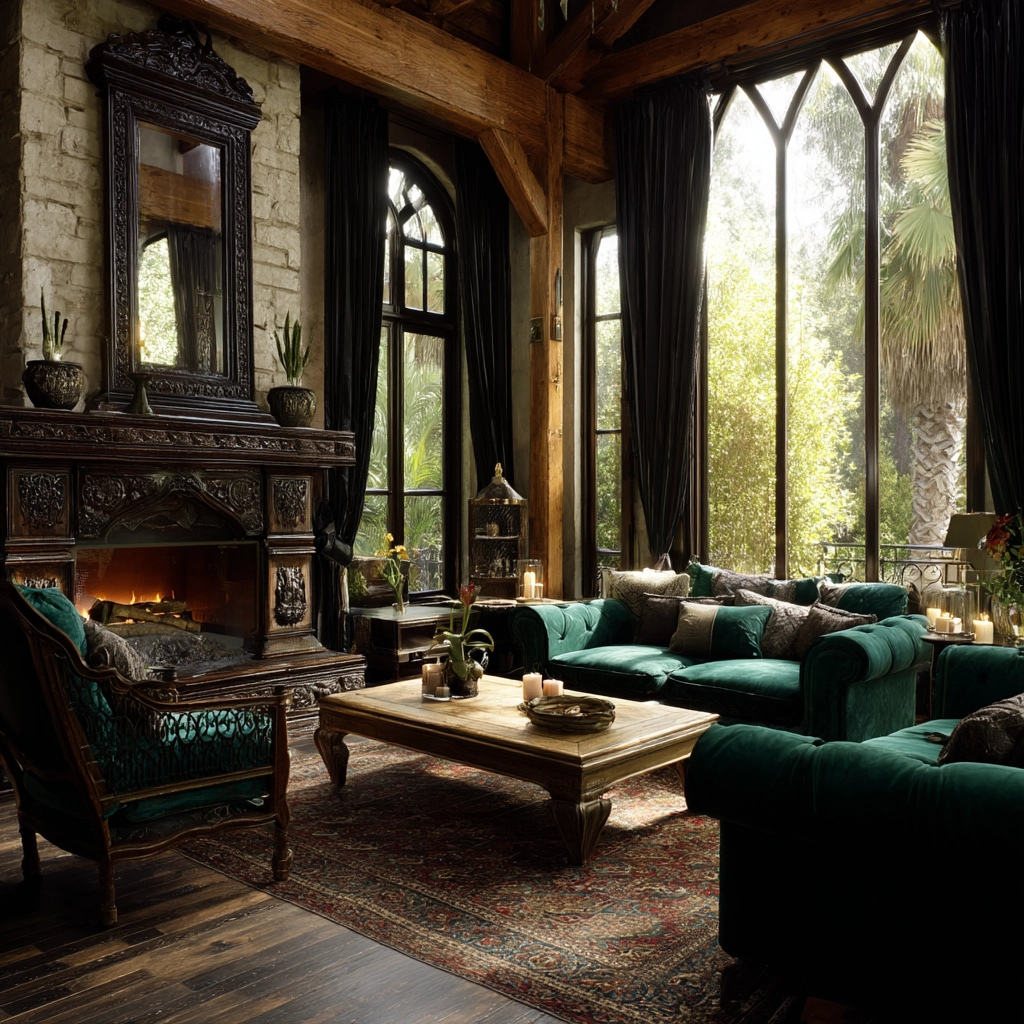 western gothic living room 7