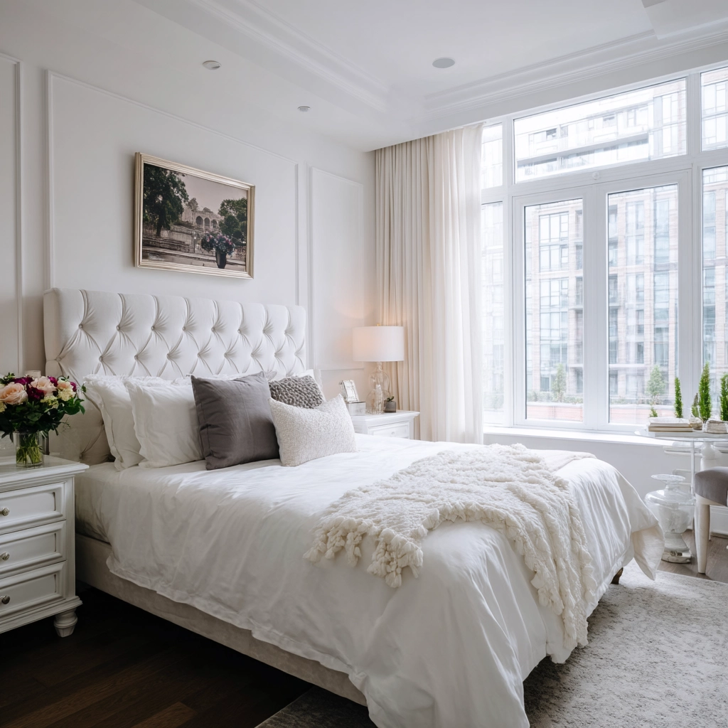 white aesthetic bedroom ideas 25