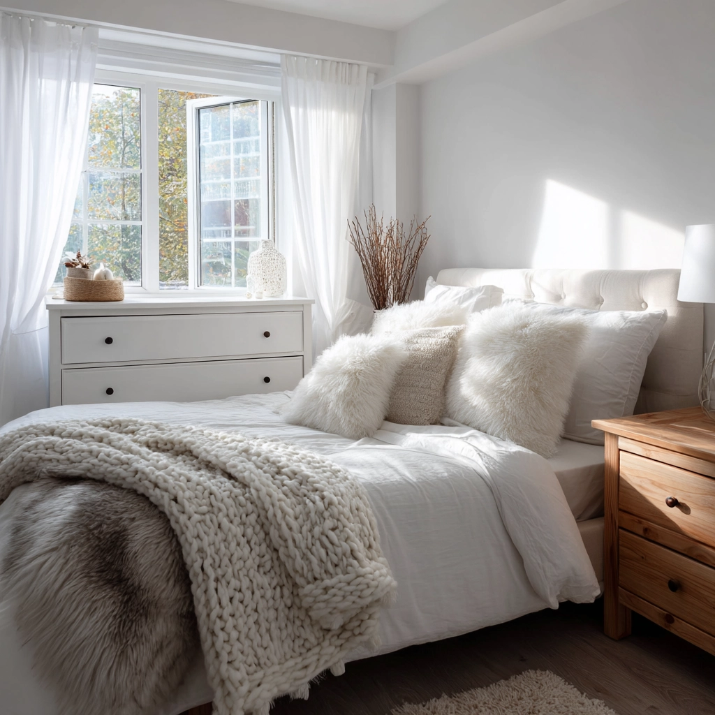 white aesthetic bedroom ideas 3