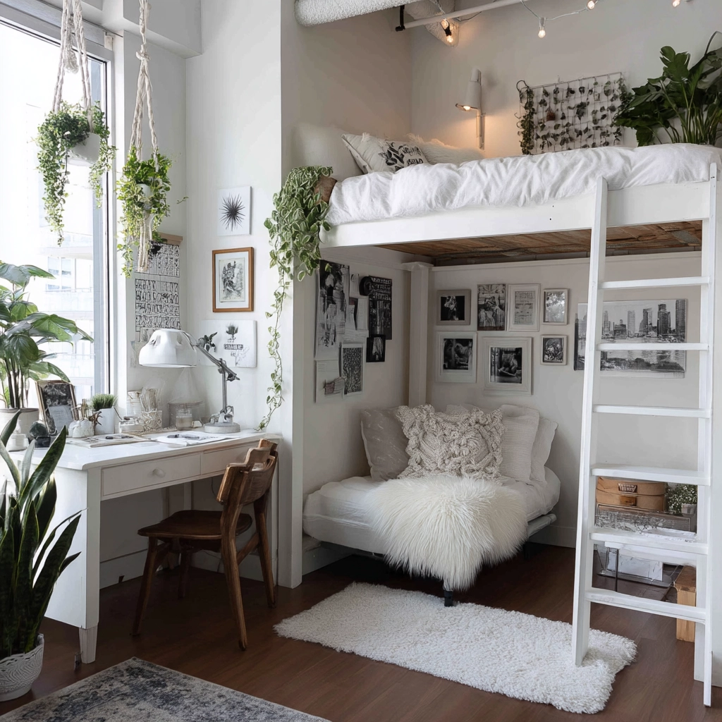 white aesthetic bedroom ideas 46