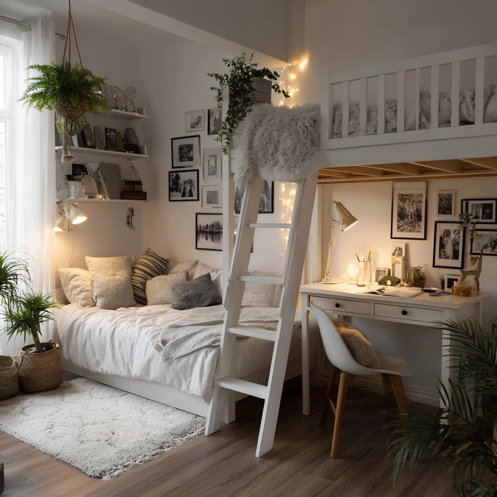 white aesthetic bedroom ideas 48