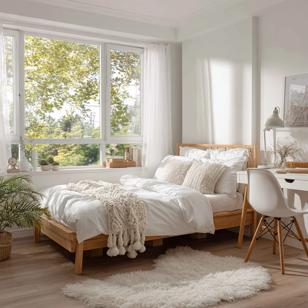 white aesthetic bedroom ideas 5