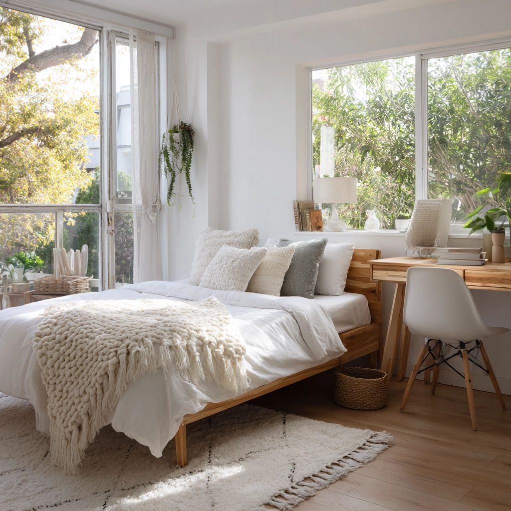 white aesthetic bedroom ideas 6