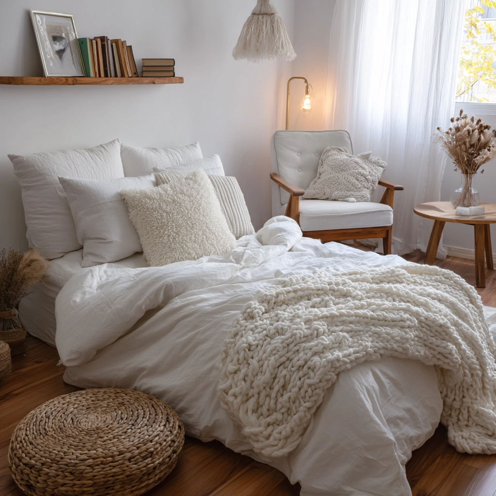white aesthetic bedroom ideas 60