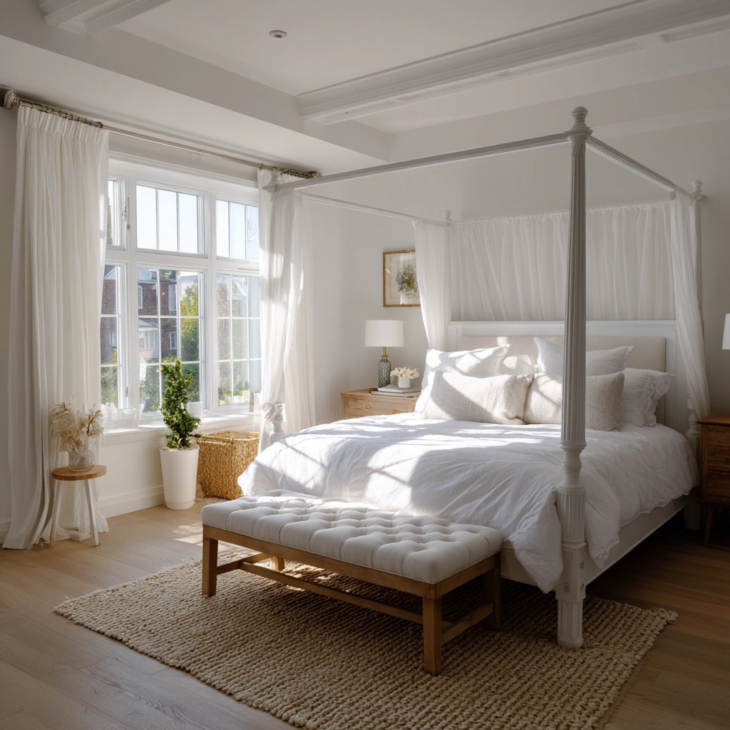 white aesthetic bedroom ideas 9