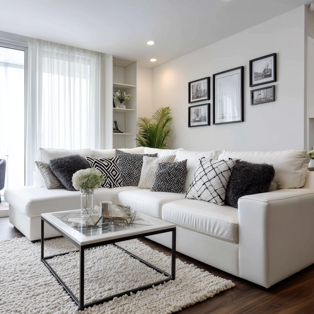 white living room decor 14