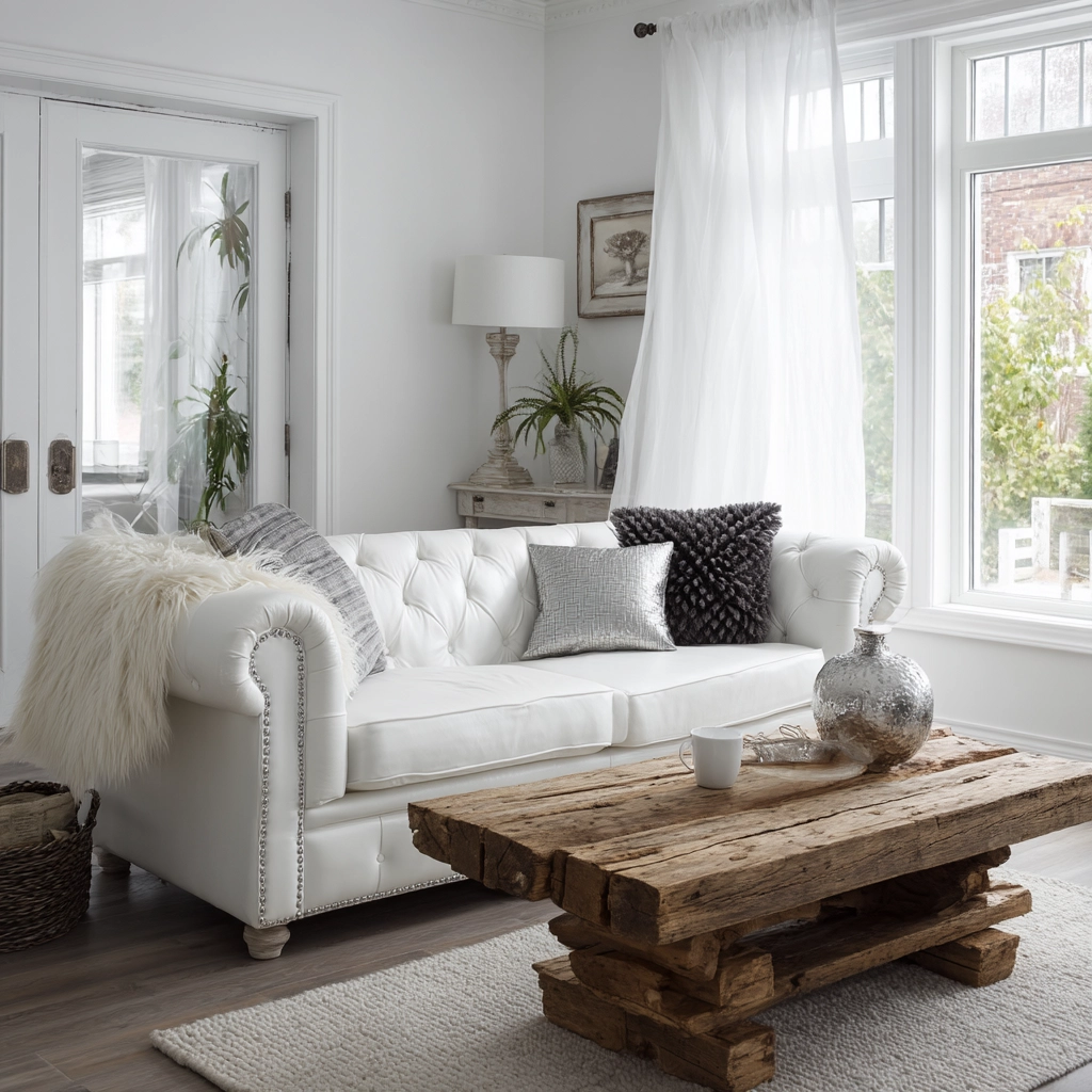 white living room decor 17