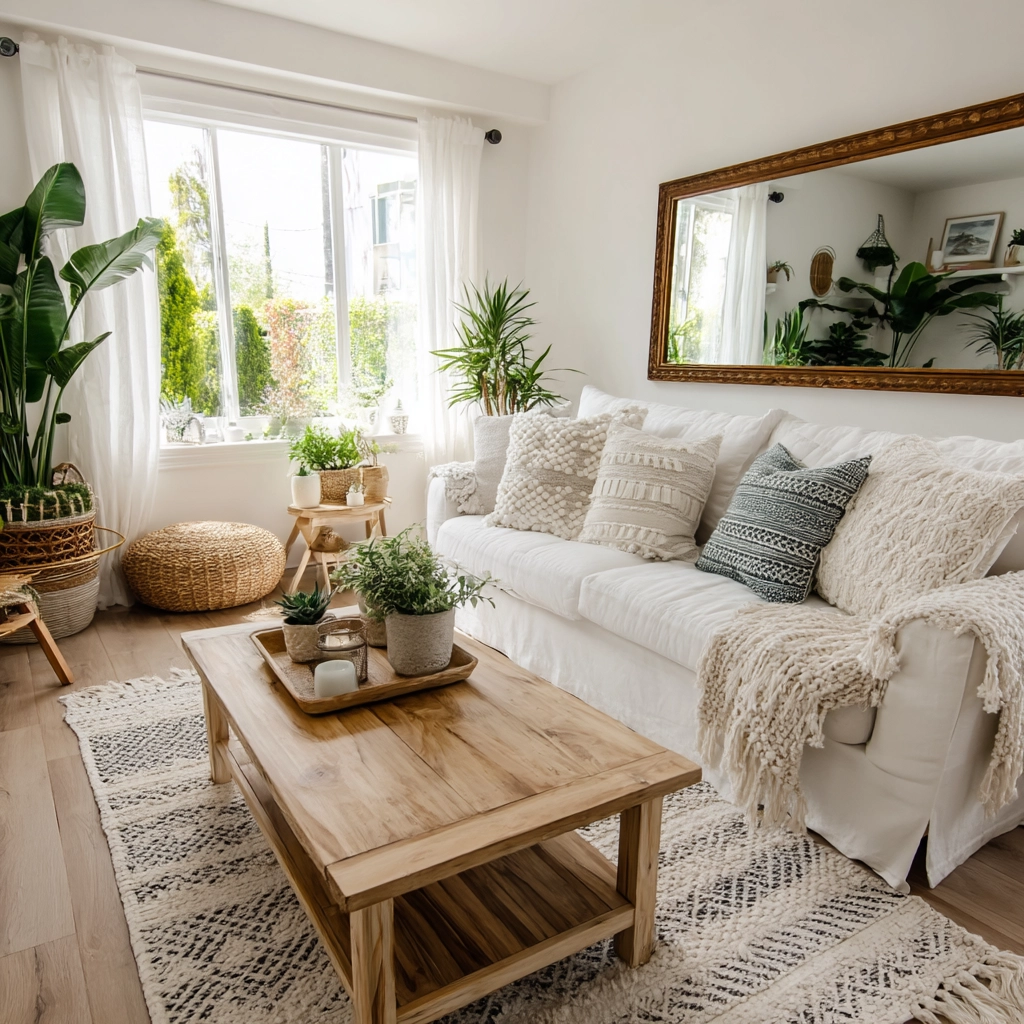 white living room decor 23