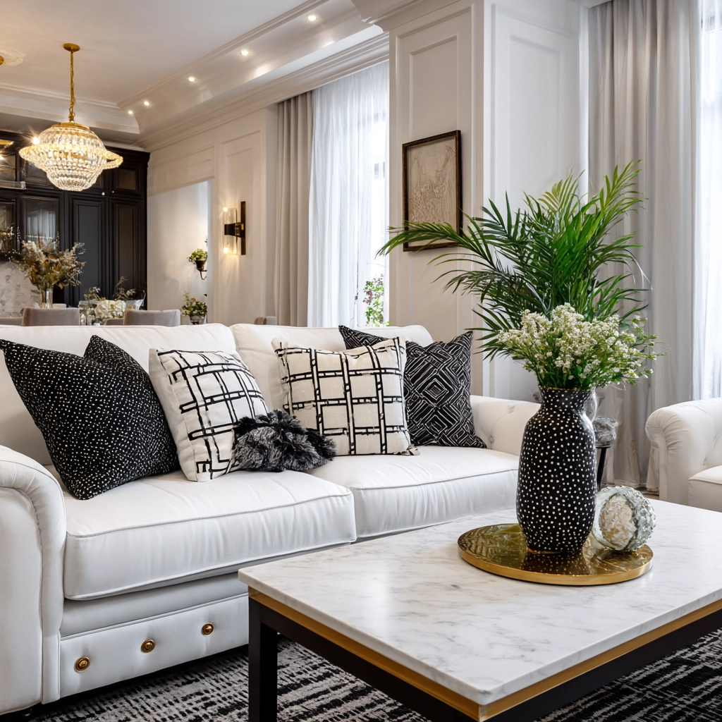 white living room decor 25