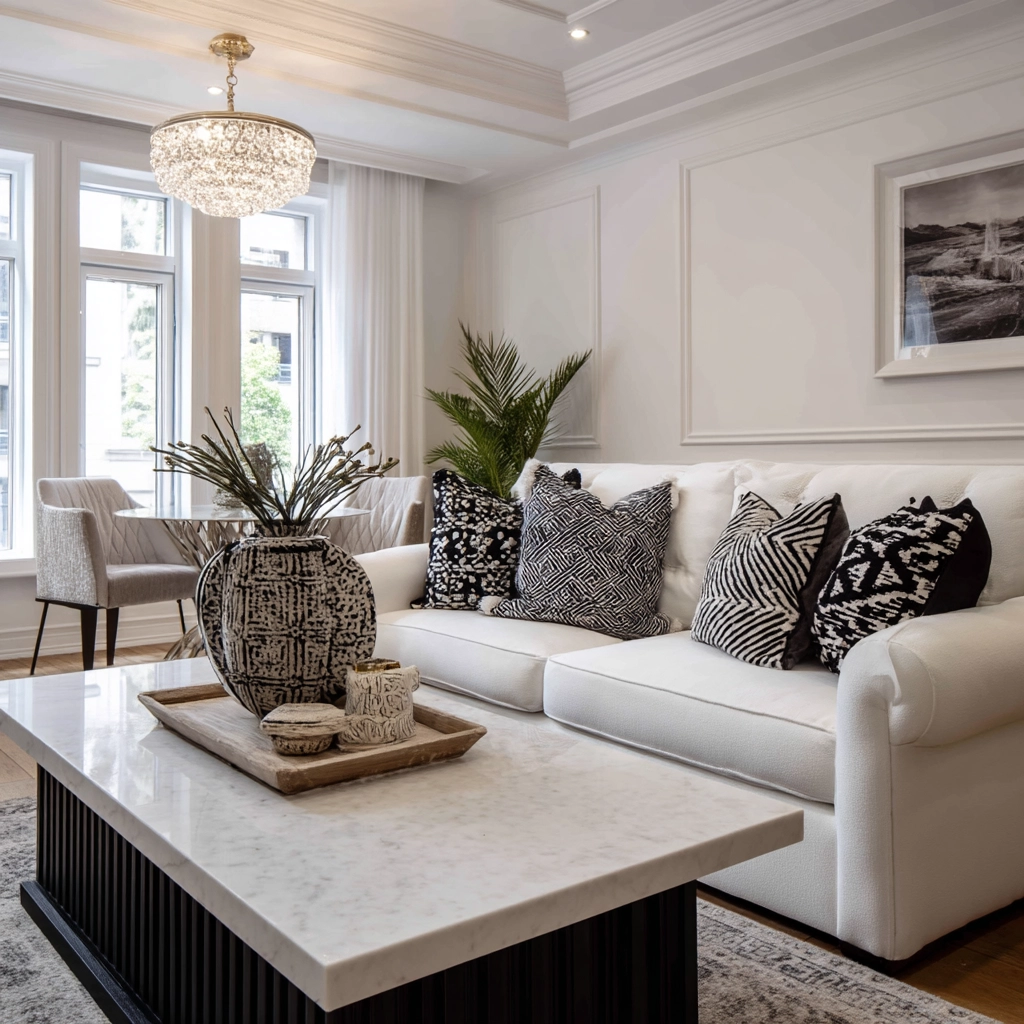 white living room decor 27