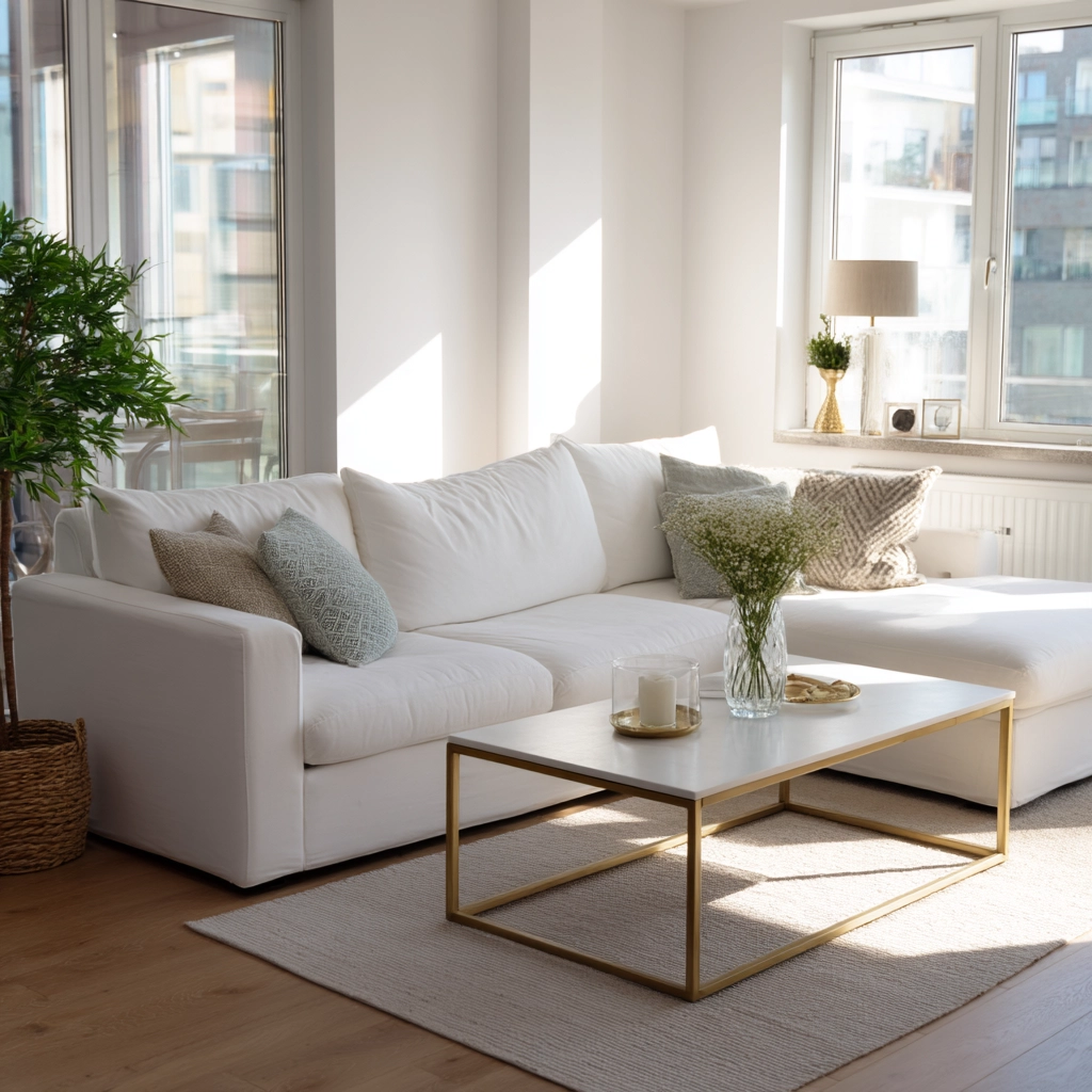 white living room decor 35