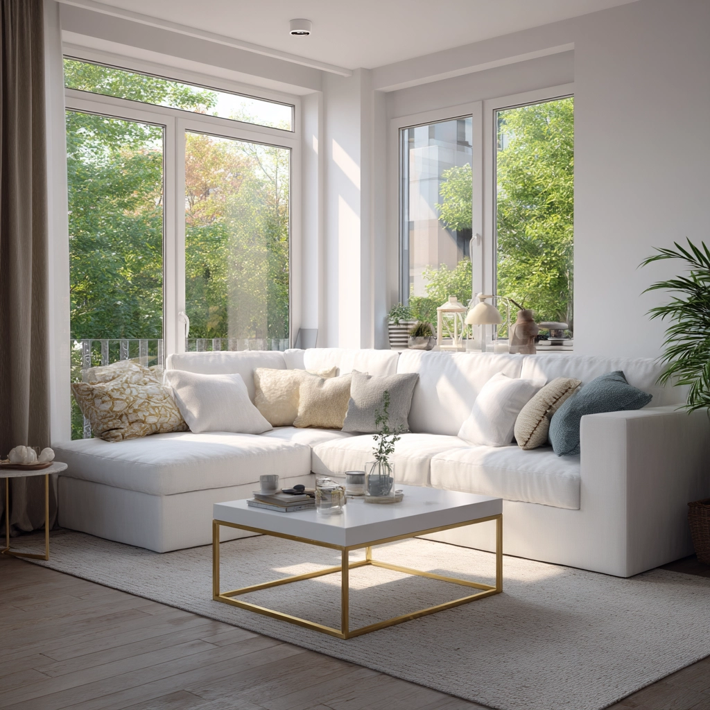 white living room decor 36
