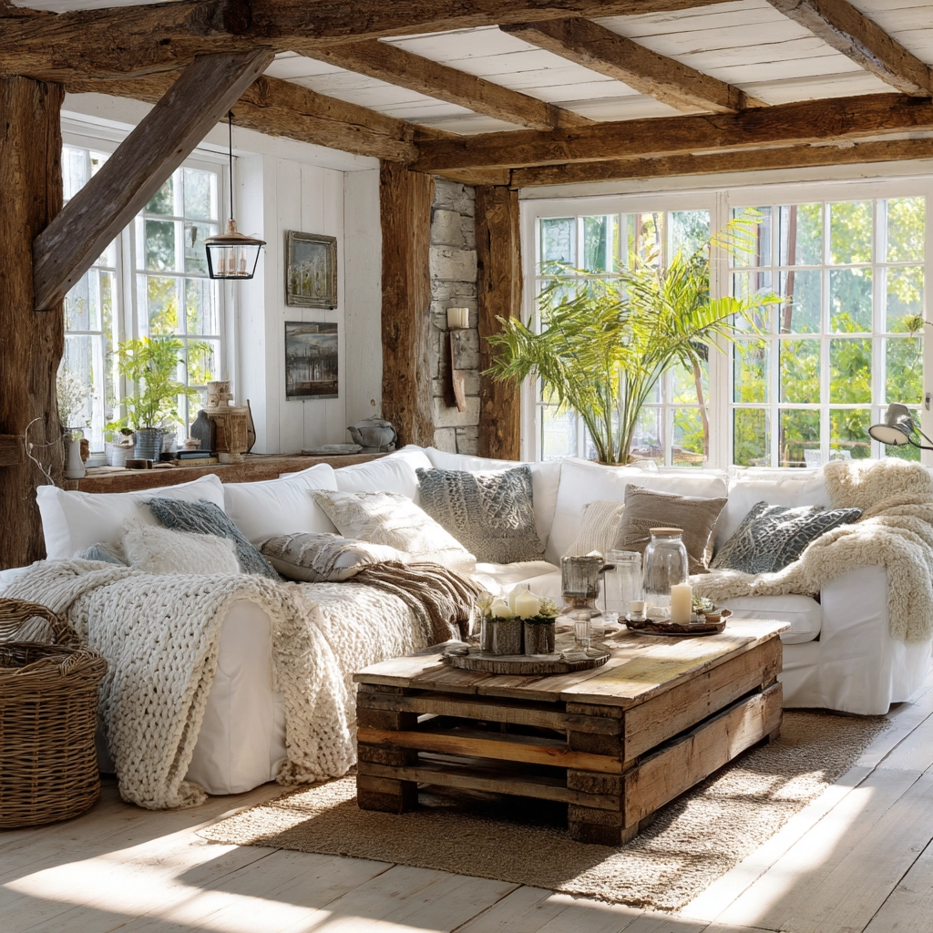 white living room decor 45